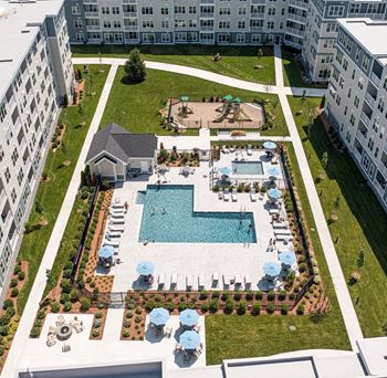 Top view of pool